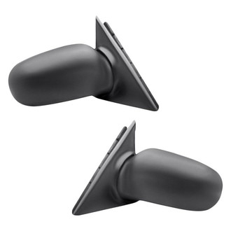 Replacement - Driver and Passenger Side Manual Remote View Mirror Set (Non-Heated, Foldaway) (Standard Line)