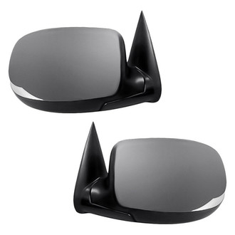 Replacement - Driver and Passenger Side Manual Remote View Mirror Set (Non-Heated, Foldaway) (Standard Line)