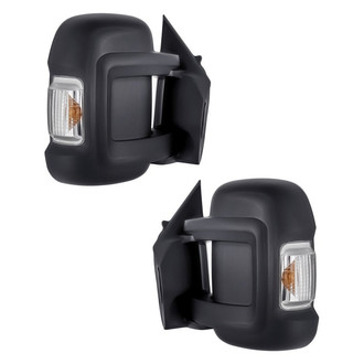 Replacement - Driver and Passenger Side Manual View Mirror Set (Non-Heated, Foldaway) (Standard Line)