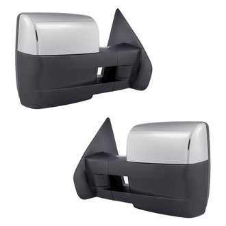 Replacement - Driver and Passenger Side Power Towing Mirror Set (Heated, Foldaway) (Standard Line)