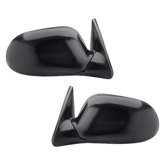 Replacement - Driver and Passenger Side Manual Remote View Mirror Set (Non-Heated, Foldaway) (Standard Line)