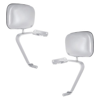 Replacement - Driver and Passenger Side Manual View Mirror Set (Non-Heated, Foldaway) (Standard Line)