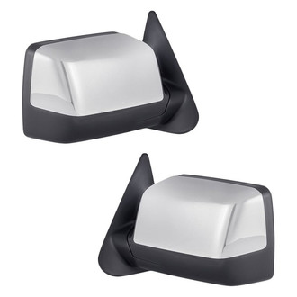 Replacement - Driver and Passenger Side Manual View Mirror Set (Non-Heated, Foldaway) (Standard Line)