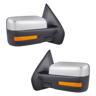 Replacement - Driver and Passenger Side Power View Mirror Set (Heated, Foldaway) (Standard Line)