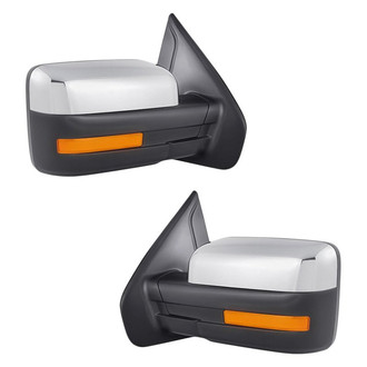 Replacement - Driver and Passenger Side Power View Mirror Set (Heated, Foldaway) (Standard Line)