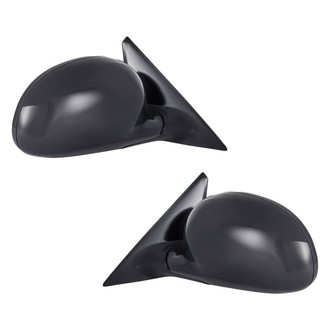Replacement - Driver and Passenger Side Manual Remote View Mirror Set (Non-Heated, Foldaway) (Standard Line)