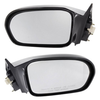 Replacement - Driver and Passenger Side Power Remote View Mirror Set (Non-Heated, Non-Foldaway) (Standard Line)