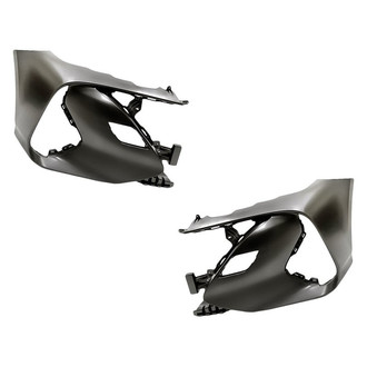 Replacement - Front Driver and Passenger Side Fog Light Cover Set (CAPA Certified)