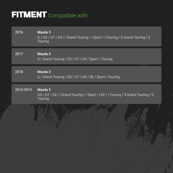 Replacement - Front Strut Assembly Set Fitment Information