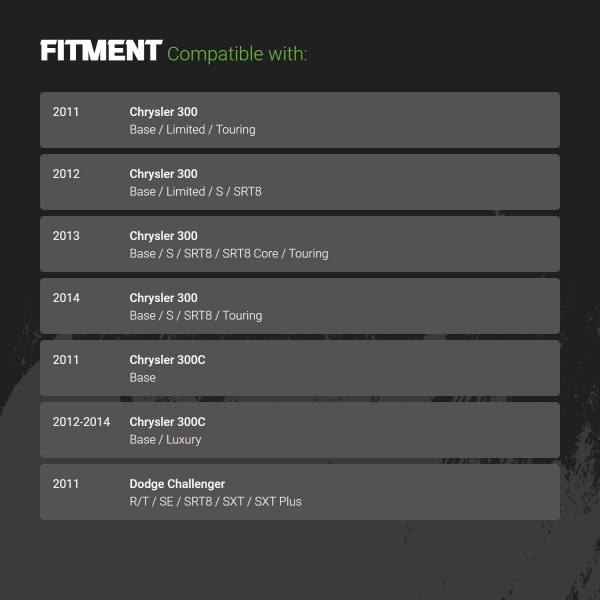 Replacement - Front Lower Control Arm Set Fitment Information