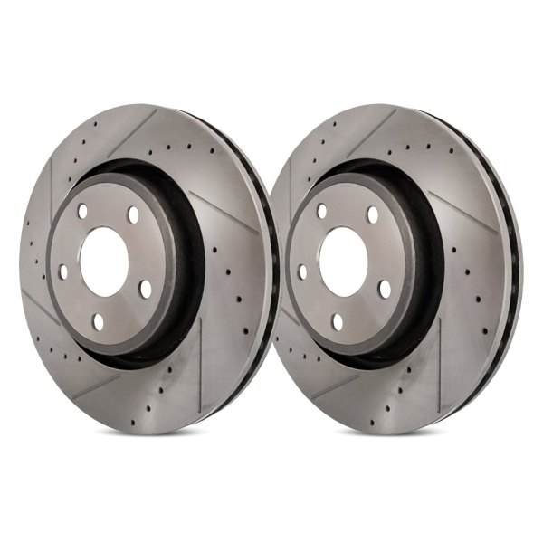 Replacement - Pro-Line Drilled and Slotted Brake Rotor Set