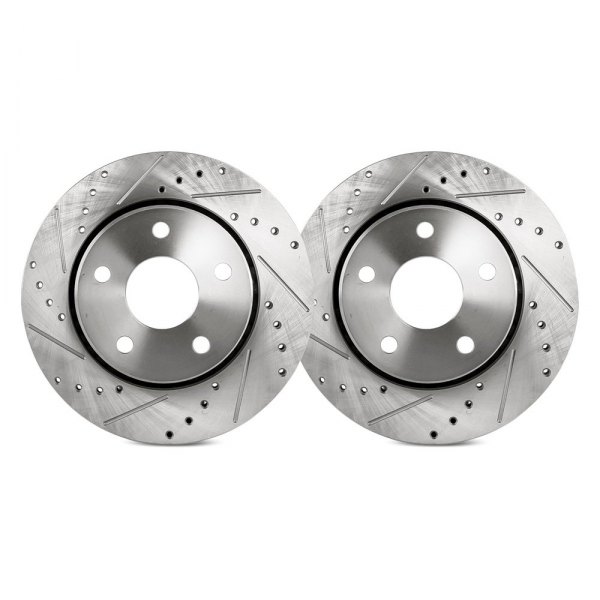 Replacement - Pro-Line Drilled and Slotted Brake Rotor Set