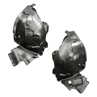 Replacement - Front Rearward Driver and Passenger Side Fender Liner Rear Section Set (CAPA Certified)