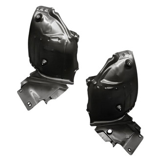 Replacement - Front Rearward Driver and Passenger Side Fender Liner Rear Section Set (CAPA Certified)