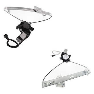 Replacement - Rear Driver and Passenger Side Power Window Regulator and Motor Assembly Set