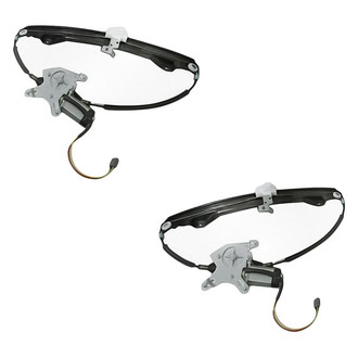 Replacement - Rear Driver and Passenger Side Power Window Regulator and Motor Assembly Set