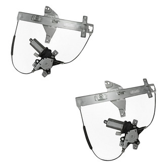 Replacement - Rear Driver and Passenger Side Power Window Regulator and Motor Assembly Set