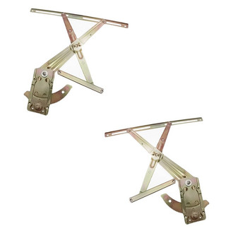 Replacement - Front Driver and Passenger Side Manual Window Regulator Set