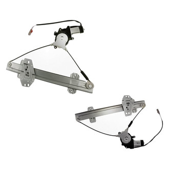 Replacement - Rear Driver and Passenger Side Power Window Regulator and Motor Assembly Set