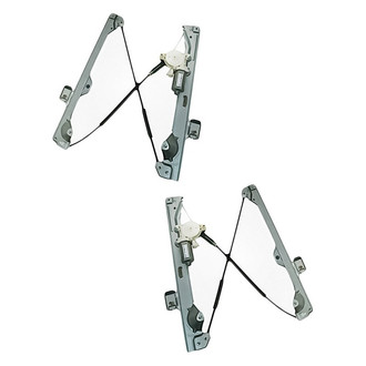 Replacement - Rear Driver and Passenger Side Power Window Regulator and Motor Assembly Set
