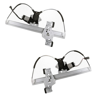 Replacement - Rear Driver and Passenger Side Power Window Regulator and Motor Assembly Set