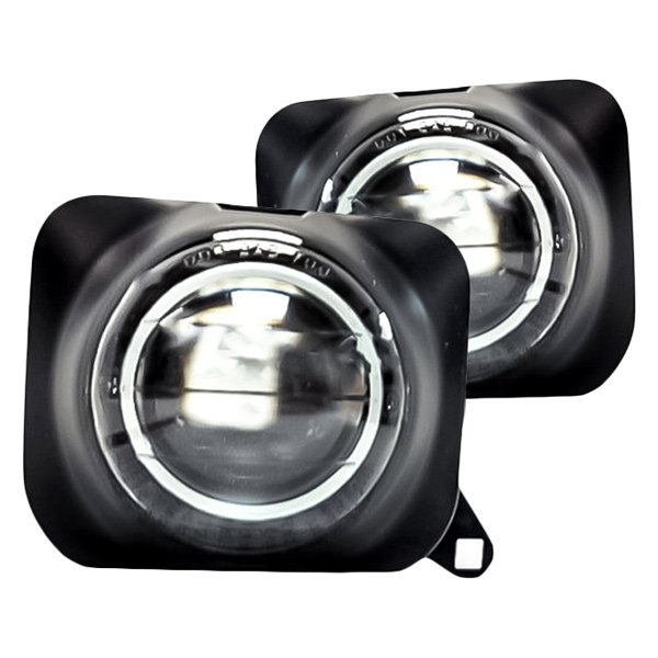 Replacement - Driver and Passenger Side Fog Light Lens and Housing Set
