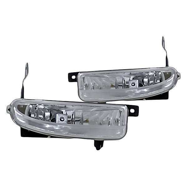 Replacement - Driver and Passenger Side Fog Light Lens and Housing Set