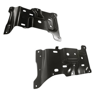 Replacement - Front Driver and Passenger Side Bumper Mounting Plate Set (CAPA Certified)