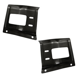 Replacement - Front Driver and Passenger Side Bumper Mounting Plate Set (CAPA Certified)