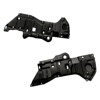 Replacement - Front Driver and Passenger Side Engine Splash Shield Set (CAPA Certified)