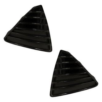 Replacement - Front Outer Driver and Passenger Side Fog Light Cover Set (CAPA Certified)