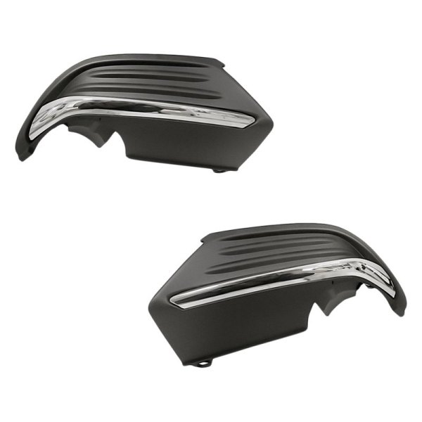 Replacement - Rear Driver and Passenger Side Bumper Exhaust Pipe Hole Trim Set