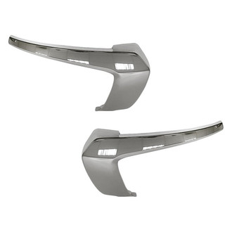 Replacement - Front Upper Driver and Passenger Side Bumper Cover Molding Set (CAPA Certified)