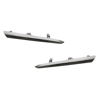 Replacement - Front Driver and Passenger Side Bumper Cover Molding Set (Standard Line)