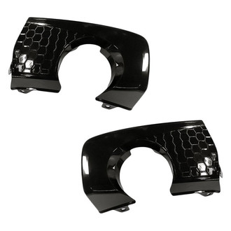 Replacement - Rear Driver and Passenger Side Bumper Exhaust Pipe Hole Trim Set (Standard Line)