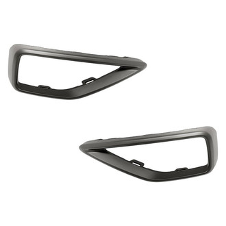Replacement - Rear Driver and Passenger Side Bumper Exhaust Pipe Hole Trim Set (Standard Line)