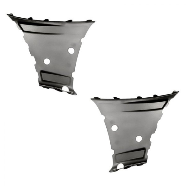 Replacement - Front Driver and Passenger Side Lower Outer Bumper Air Shield Set