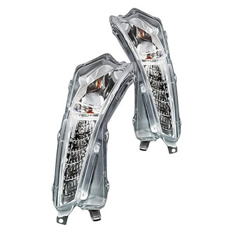 Replacement - Driver and Passenger Side Turn Signal/Parking Light with DRL Set (CAPA Certified)