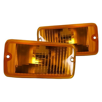 Replacement - Driver and Passenger Side Turn Signal/Parking Light Lens and Housing Set (Standard Line)