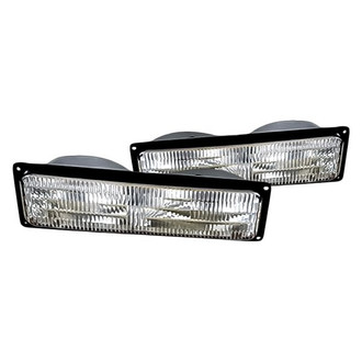 Replacement - Driver and Passenger Side Turn Signal/Parking Light Lens and Housing Set (CAPA Certified)