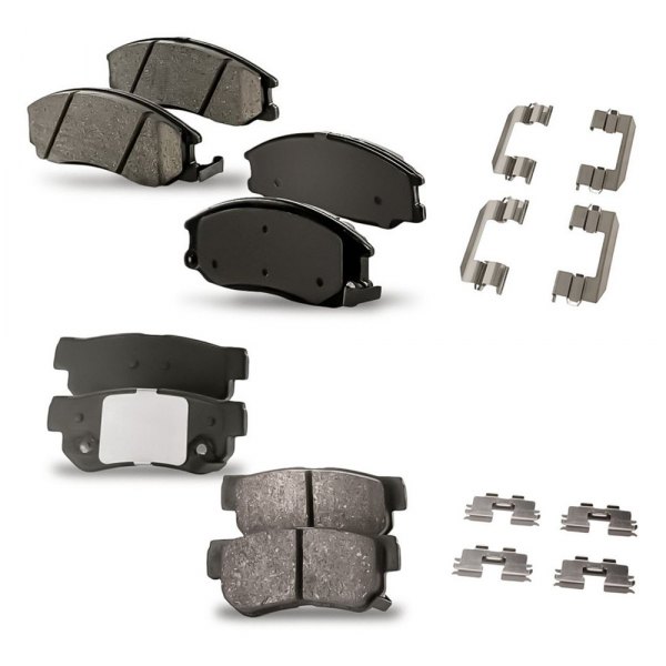 Replacement - Ceramic Front and Rear Disc Brake Pad Set