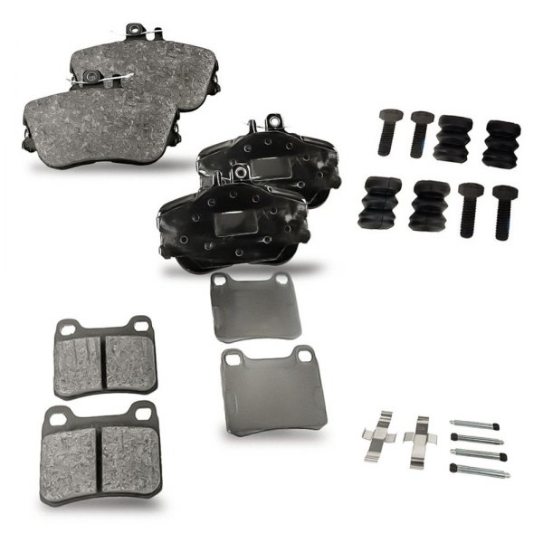Replacement - Organic Front and Rear Disc Brake Pad Set