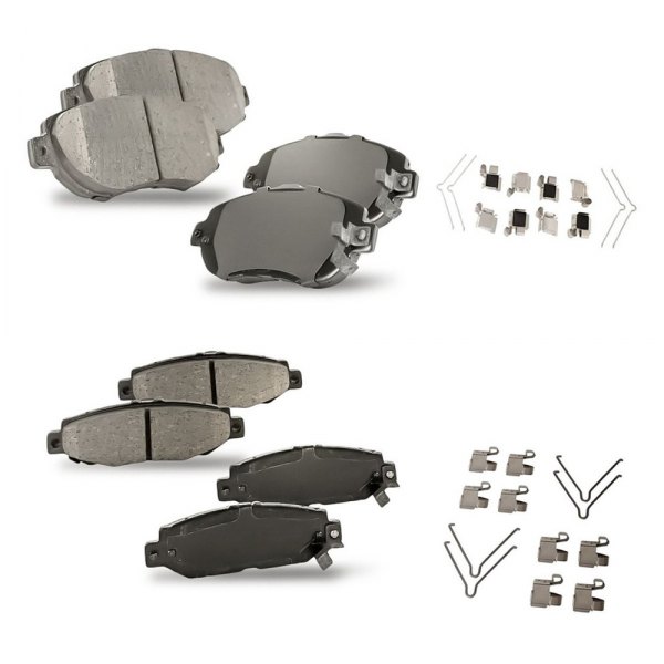 Replacement - Ceramic Front and Rear Disc Brake Pad Set
