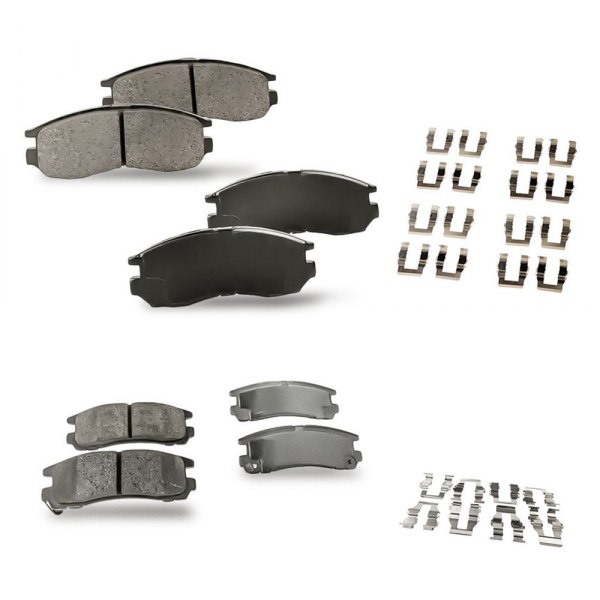 Replacement - Ceramic Front and Rear Disc Brake Pad Set