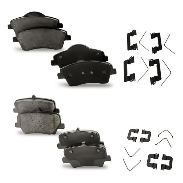 Replacement - Ceramic Front and Rear Disc Brake Pad Set