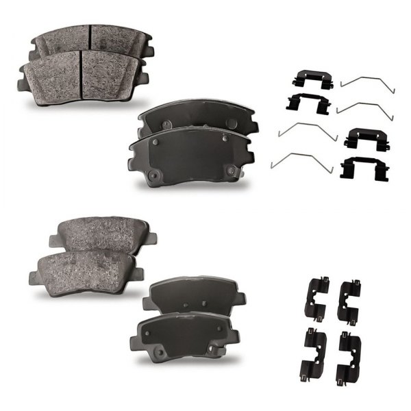 Replacement - Ceramic Front and Rear Disc Brake Pad Set