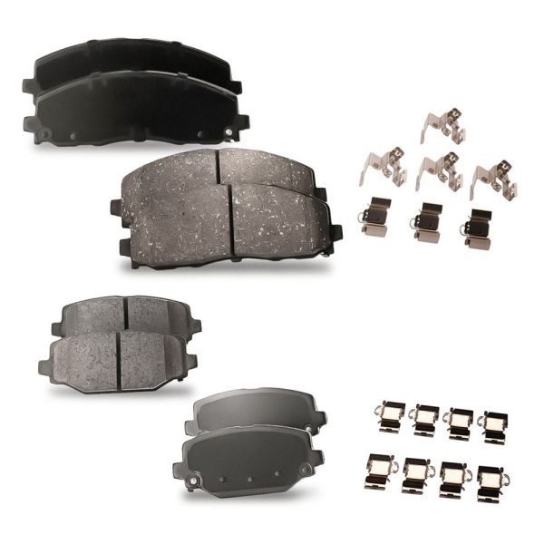 Replacement - Ceramic Front and Rear Disc Brake Pad Set