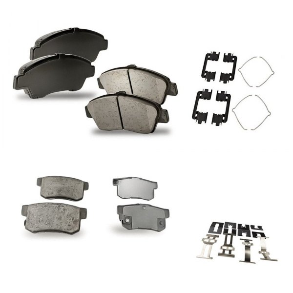 Replacement - Ceramic Front and Rear Disc Brake Pad Set