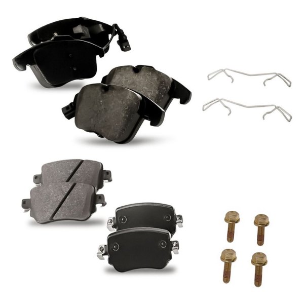 Replacement - Organic Front and Rear Disc Brake Pad Set