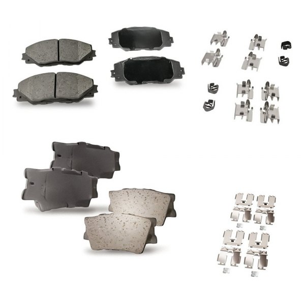 Replacement - Ceramic Front and Rear Disc Brake Pad Set